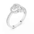 Elara Cloverheart Round  Diamond Ring