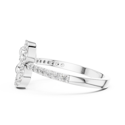 Elara Cloverheart Round  Diamond Ring
