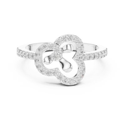 Elara Cloverheart Round  Diamond Ring