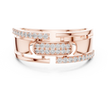 Aurevienne Linear Pavé Round Diamond Ring