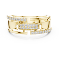 Aurevienne Linear Pavé Round Diamond Ring