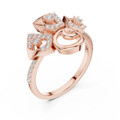 Seraphielle Ribbon Round Diamond Ring