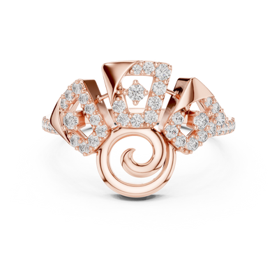 Seraphielle Ribbon Round Diamond Ring