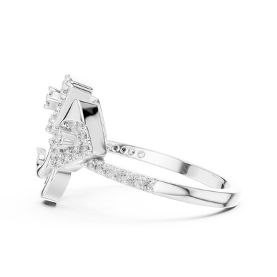 Seraphielle Ribbon Round Diamond Ring