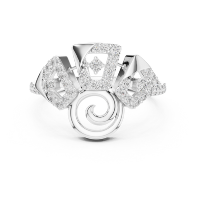 Seraphielle Ribbon Round Diamond Ring
