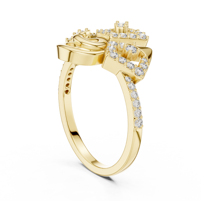 Seraphielle Ribbon Round Diamond Ring