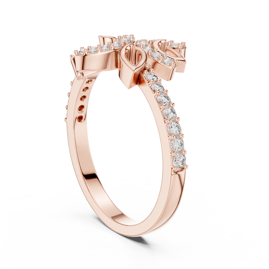 Elowen Vine Round  Diamond Ring