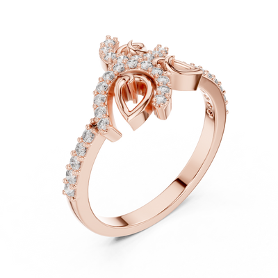 Elowen Vine Round  Diamond Ring