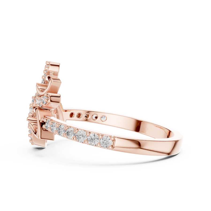 Elowen Vine Round  Diamond Ring