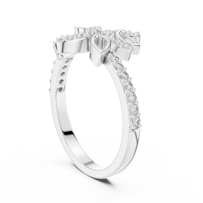 Elowen Vine Round  Diamond Ring
