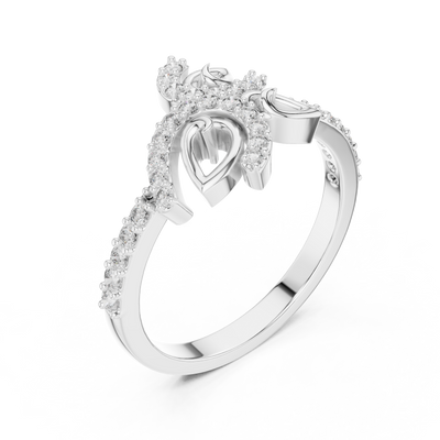 Elowen Vine Round  Diamond Ring