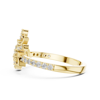 Elowen Vine Round  Diamond Ring