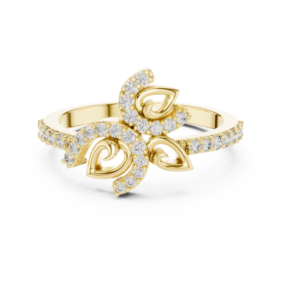 Elowen Vine Round  Diamond Ring