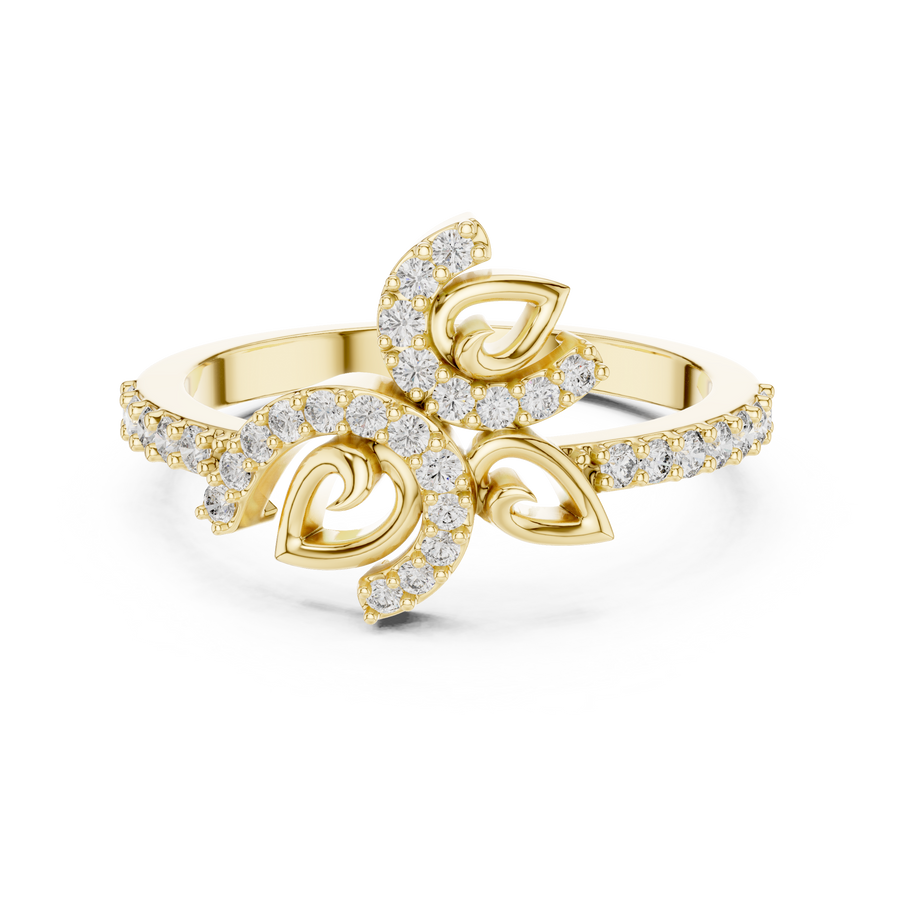 Elowen Vine Round  Diamond Ring