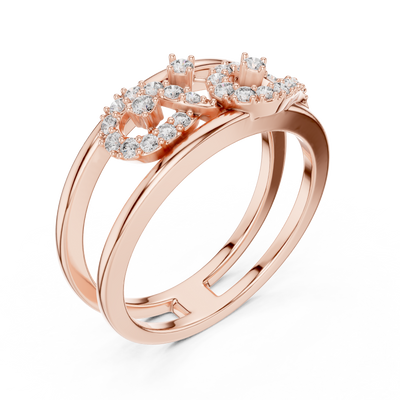 Aurelia Twin-Loop Round  Diamond Ring