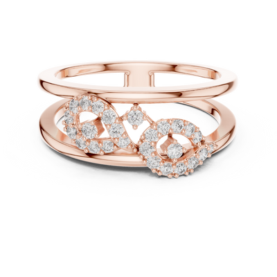 Aurelia Twin-Loop Round  Diamond Ring