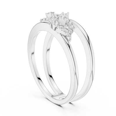 Aurelia Twin-Loop Round  Diamond Ring