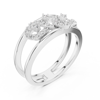 Aurelia Twin-Loop Round  Diamond Ring
