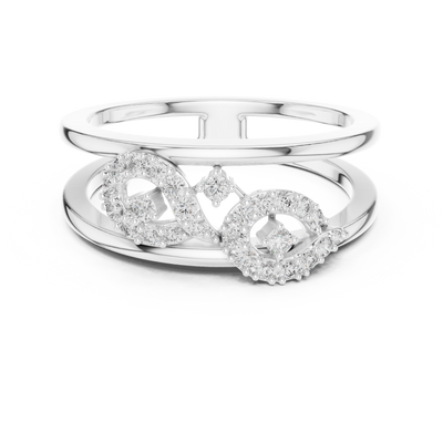Aurelia Twin-Loop Round  Diamond Ring