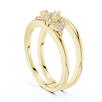 Aurelia Twin-Loop Round  Diamond Ring