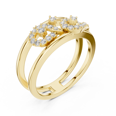 Aurelia Twin-Loop Round  Diamond Ring