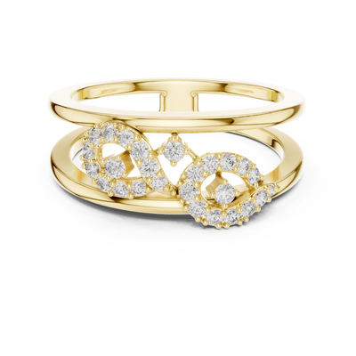 Aurelia Twin-Loop Round  Diamond Ring