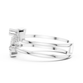 Elowen Tri-Panel Round Diamond Ring