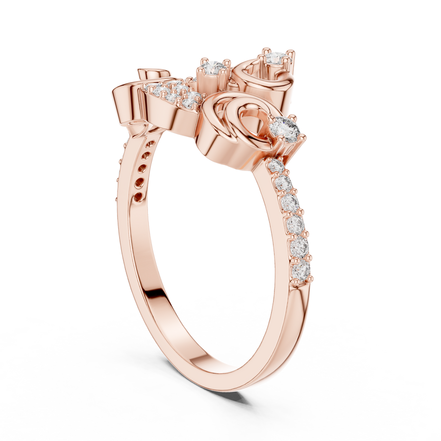 Elarielle Sculpted Diamond Ring