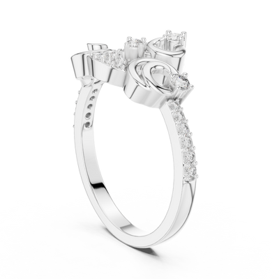 Elarielle Sculpted Diamond Ring
