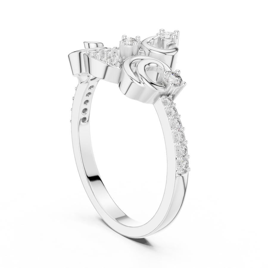 Elarielle Sculpted Diamond Ring