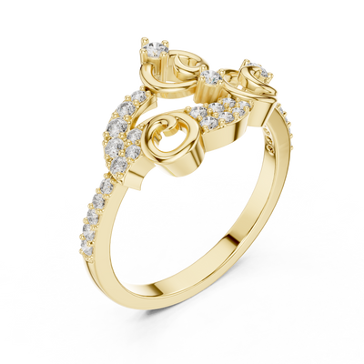 Elarielle Sculpted Diamond Ring