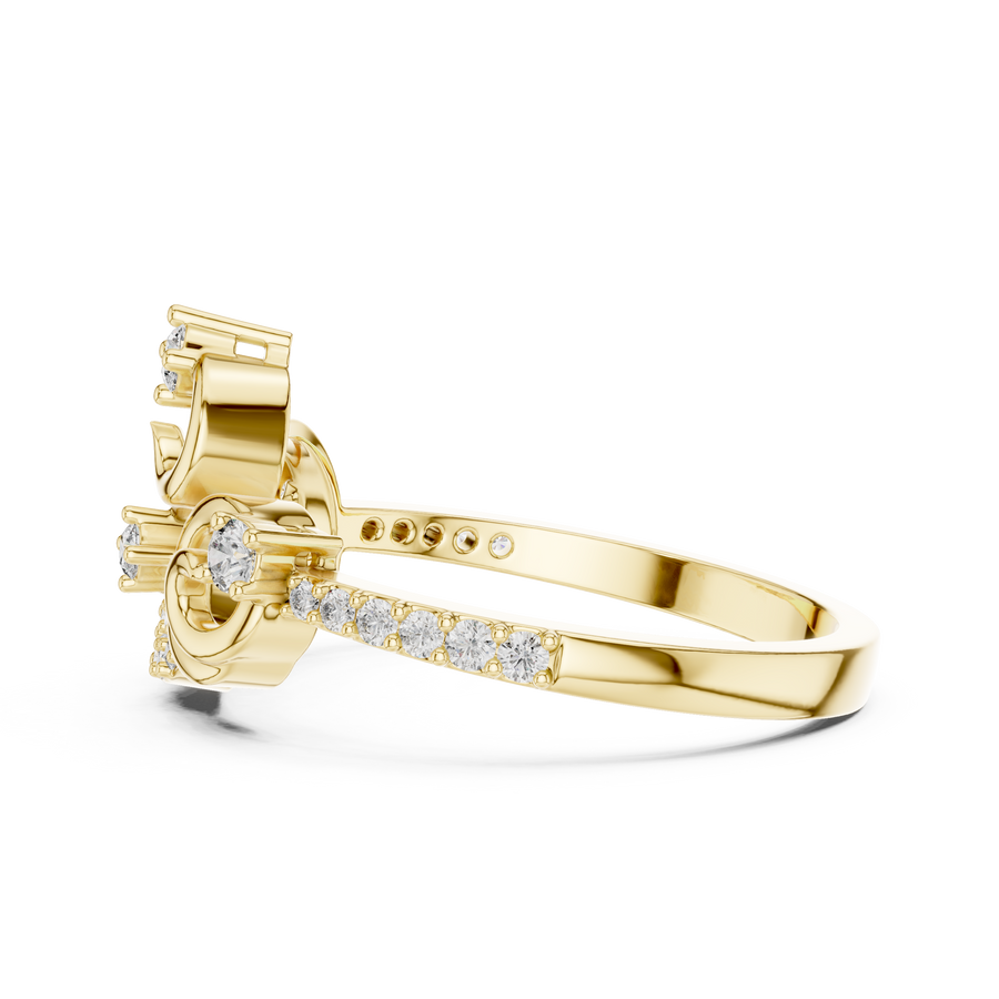 Elarielle Sculpted Diamond Ring