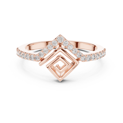 Aurevienne Geometric Diamond Ring