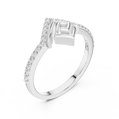 Aurevienne Geometric Diamond Ring