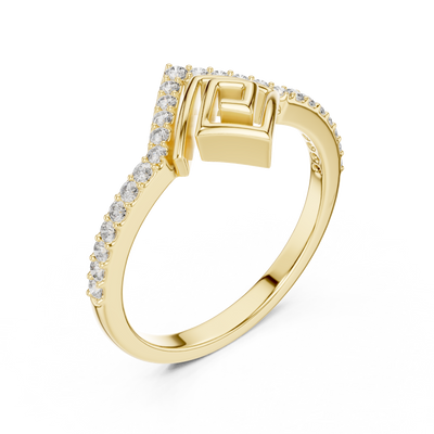 Aurevienne Geometric Diamond Ring