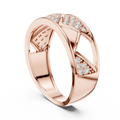 Neravienne Crossweave Round Diamond Ring