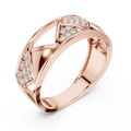 Neravienne Crossweave Round Diamond Ring