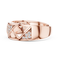 Neravienne Crossweave Round Diamond Ring