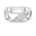 Neravienne Crossweave Round Diamond Ring
