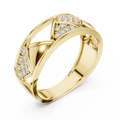 Neravienne Crossweave Round Diamond Ring