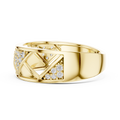 Neravienne Crossweave Round Diamond Ring