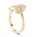 Seravielle Triple Petal Pavé  Diamond Ring