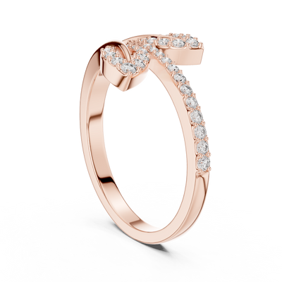 Valerienne Flowing Leaf Diamond Ring