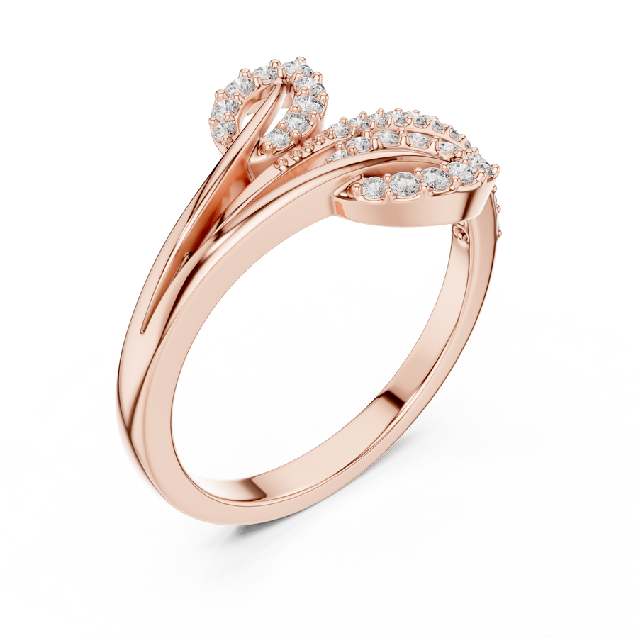 Valerienne Flowing Leaf Diamond Ring