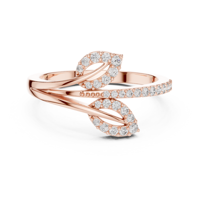 Valerienne Flowing Leaf Diamond Ring