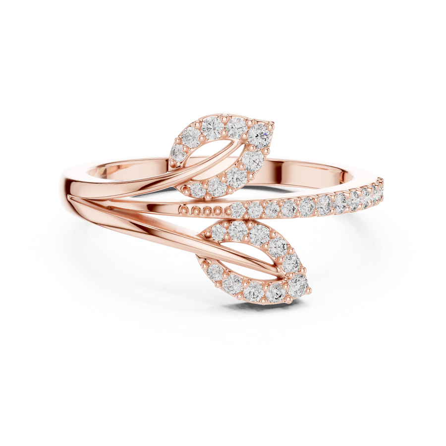 Valerienne Flowing Leaf Diamond Ring