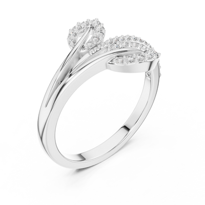 Valerienne Flowing Leaf Diamond Ring