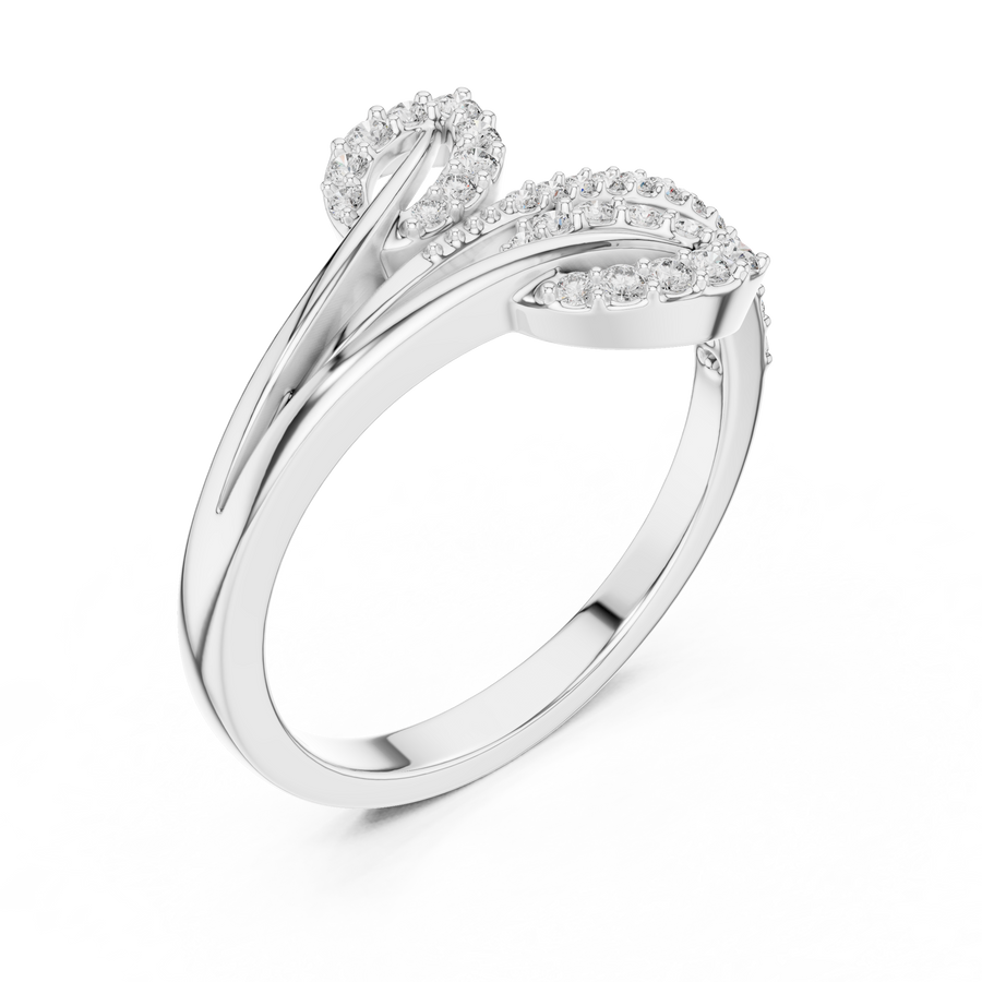 Valerienne Flowing Leaf Diamond Ring