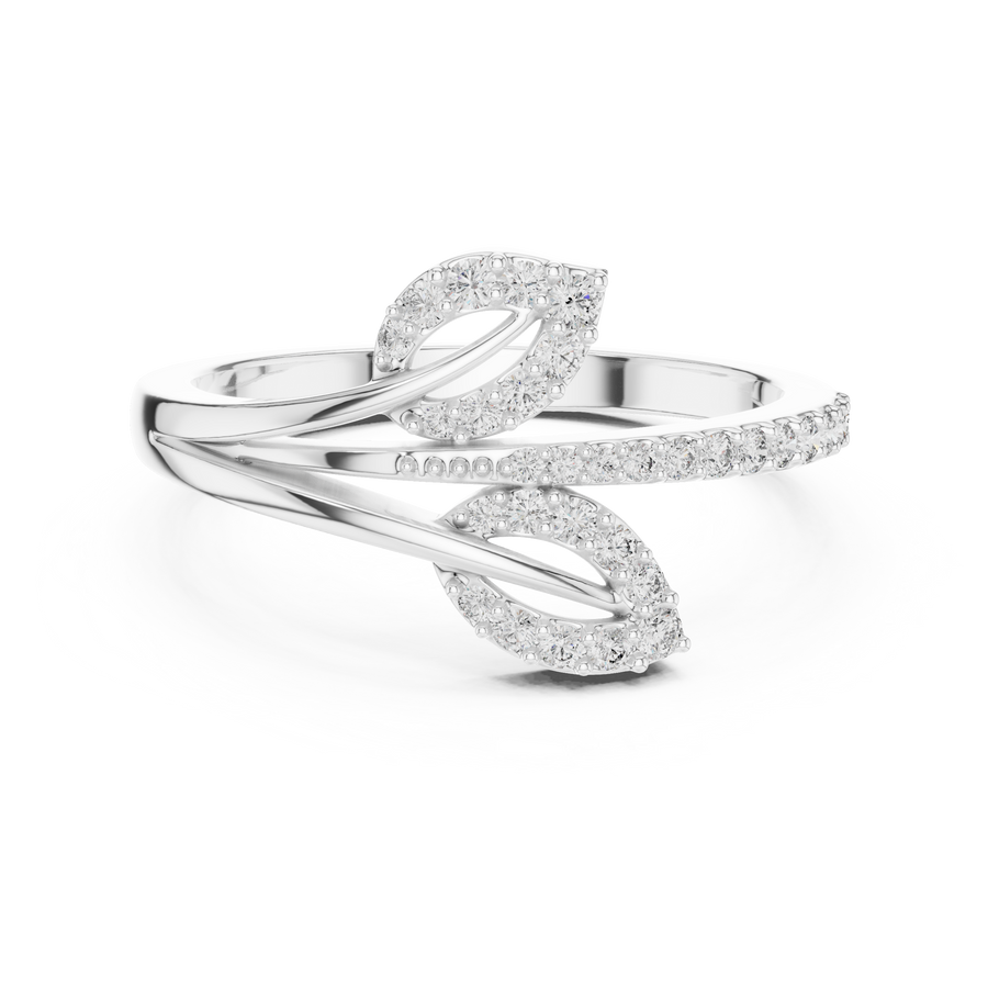 Valerienne Flowing Leaf Diamond Ring