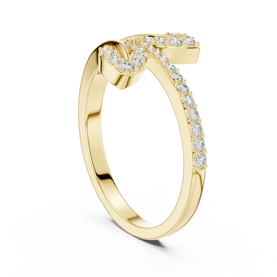 Valerienne Flowing Leaf Diamond Ring